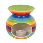 Rainbow Stripe Oil Burner | Inspired Creative Gifts | UK Supplier