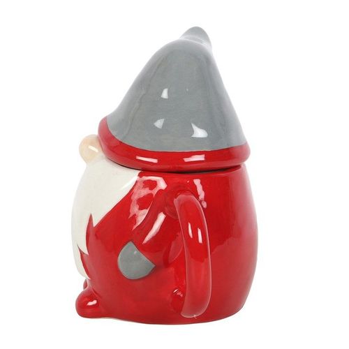 Red and Grey Gonk Lidded Mug | Inspired Creative Gifts | UK Supplier
