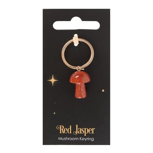 Red Jasper Crystal Mushroom Keyring | Inspired Creative Gifts