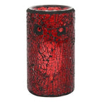 Red Pillar Crackle Glass Oil Burner and Wax Warmer | Inspired Creative Gifts | UK Supplier
