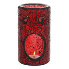 Red Pillar Crackle Glass Oil Burner and Wax Warmer | Inspired Creative Gifts | UK Supplier