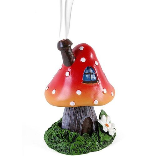 Red Smoking Toadstool Incense Cone Holder | Inspired Creative Gifts | UK Supplier