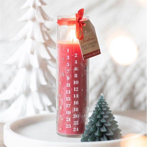 Red Vanilla Advent Tube Candle | Inspired Creative Gifts | UK Supplier