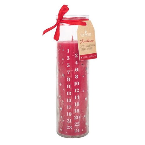 Red Vanilla Advent Tube Candle | Inspired Creative Gifts | UK Supplier