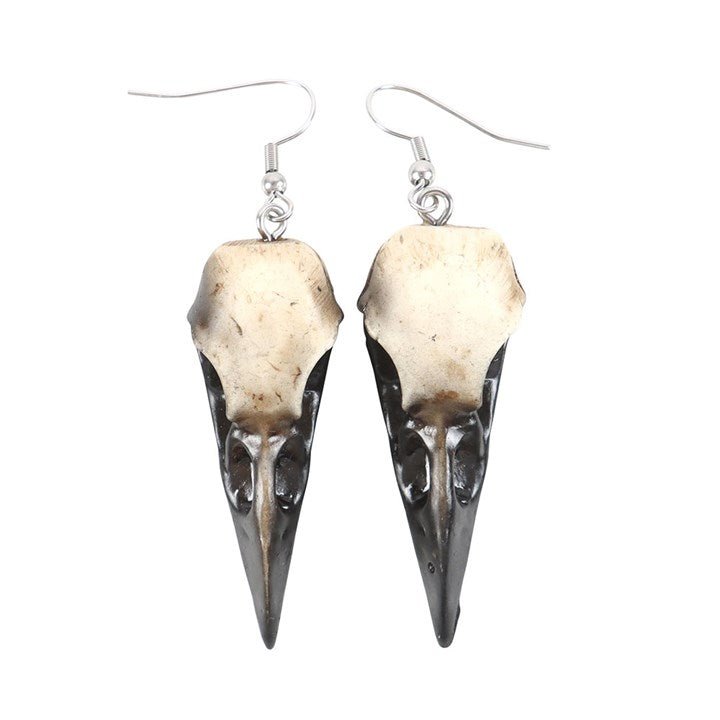 Resin Crow Skull Earrings | Inspired Creative Gifts | UK Supplier