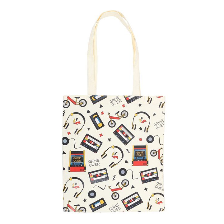 Retro 80s Print Polycotton Tote Bag | Inspired Creative Gifts | UK Supplier