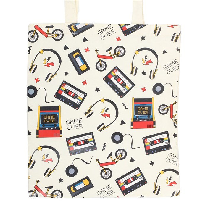 Retro 80s Print Polycotton Tote Bag | Inspired Creative Gifts | UK Supplier