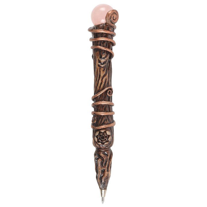 Romance Rose Quartz Crystal Wand Pen | Inspired Creative Gifts | UK Supplier