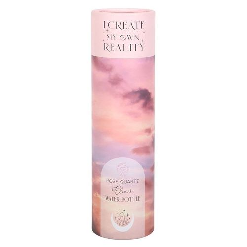 Rose Quartz Create My Own Reality Glass Water Bottle | Inspired Creative Gifts | UK Supplier