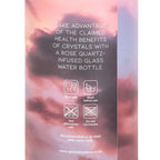 Rose Quartz Create My Own Reality Glass Water Bottle | Inspired Creative Gifts | UK Supplier