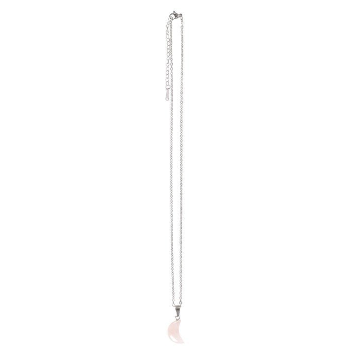 Rose Quartz Crystal Moon Necklace on Greeting Card | Inspired Creative Gifts | UK Supplier