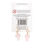 Rose Quartz Crystal Mushroom Earrings | Inspired Creative Gifts | UK Supplier