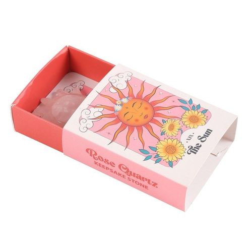 Rose Quartz Crystal Sun Keepsake Stone in a Box | Inspired Creative Gifts | UK Supplier