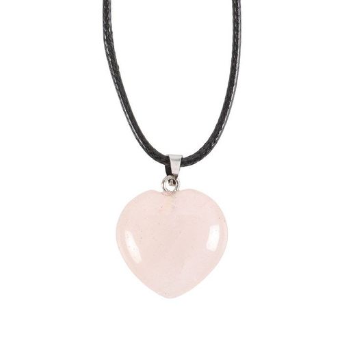 Rose Quartz Healing Crystal Heart Necklace | Inspired Creative Gifts | UK Supplier