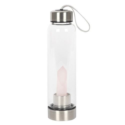 Rose Quartz Purifying Glass Water Bottle | Inspired Creative Gifts | UK Supplier