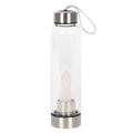 Rose Quartz Purifying Glass Water Bottle | Inspired Creative Gifts | UK Supplier