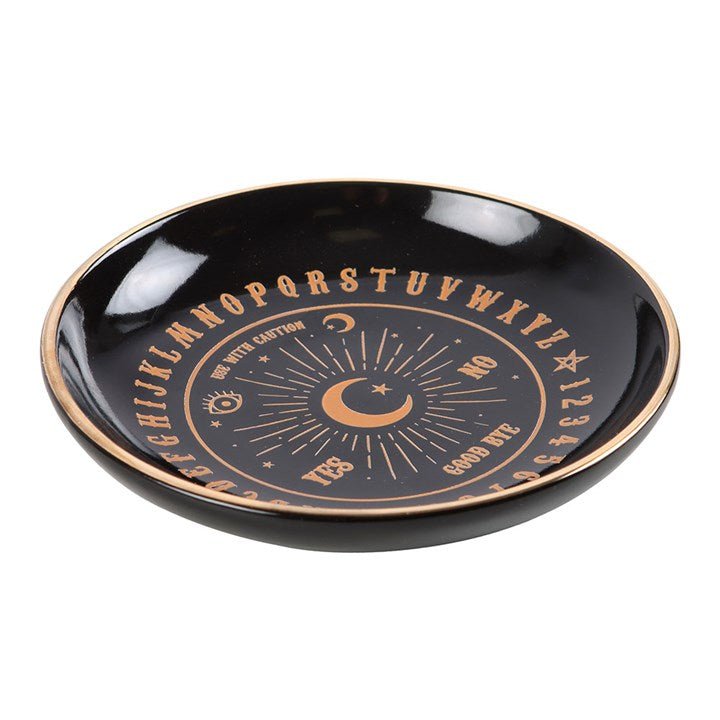 Round Black Talking Board Trinket Dish | Inspired Creative Gifts | UK Supplier