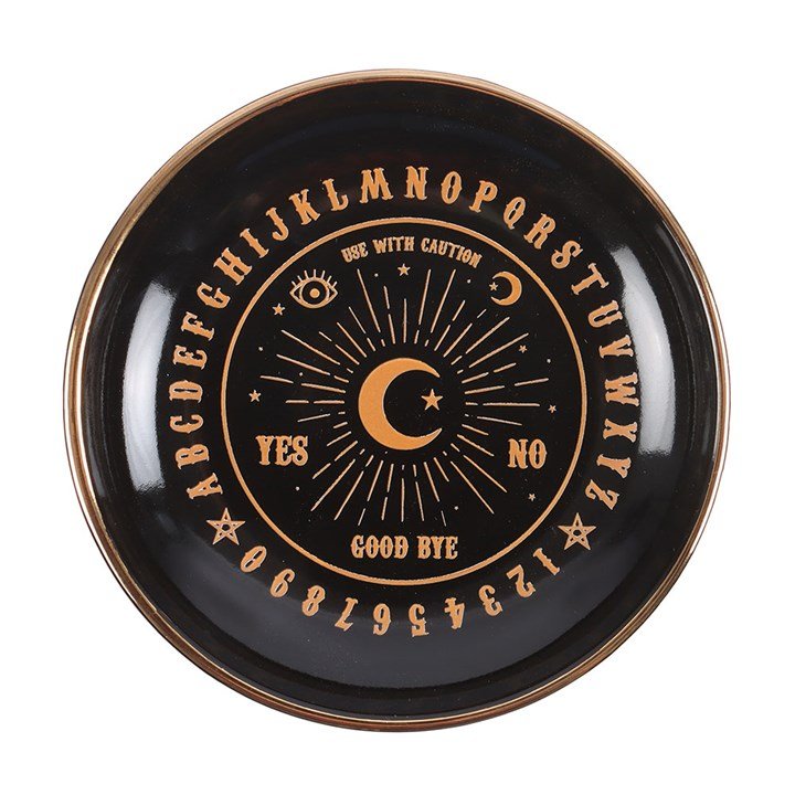 Round Black Talking Board Trinket Dish | Inspired Creative Gifts | UK Supplier