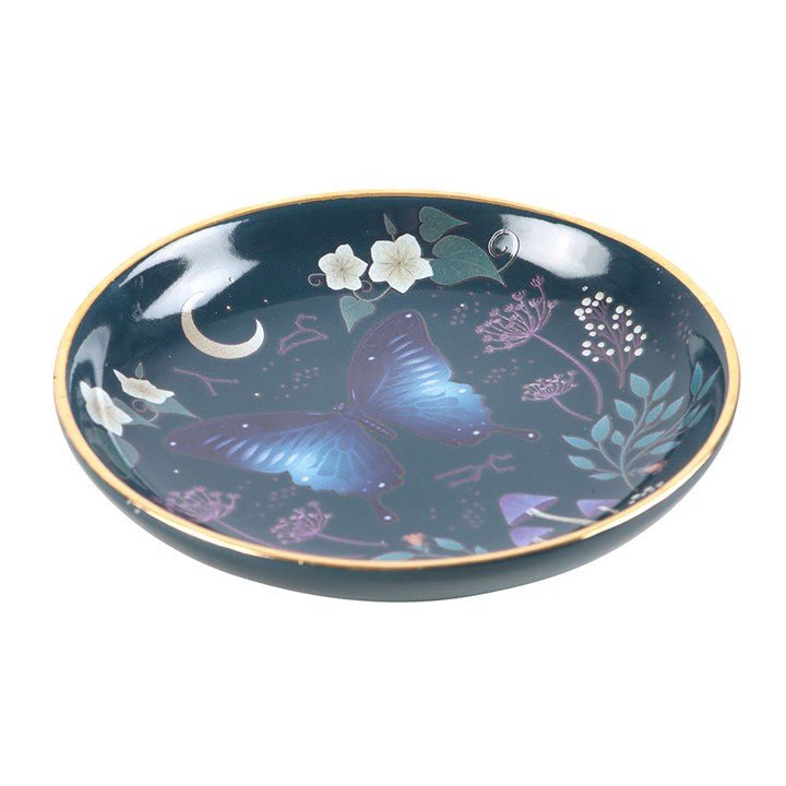 Round Midnight Moth Trinket Dish | Inspired Creative Gifts | UK Supplier
