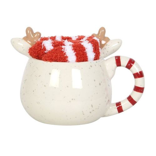 Rudolph Reindeer Mug and Socks Set | Inspired Creative Gifts | UK Supplier