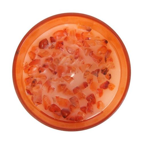 Sacral Chakra Orange Crystal Chip Candle | Inspired Creative Gifts | UK Supplier