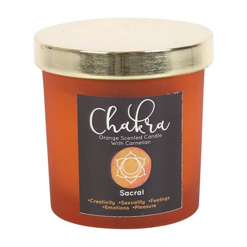 Sacral Chakra Orange Crystal Chip Candle | Inspired Creative Gifts | UK Supplier