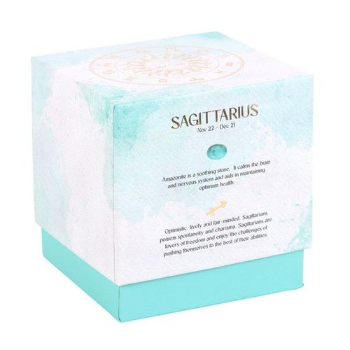 Sagittarius Ylang Ylang & Amber Gemstone Zodiac Candle | Inspired Creative Gifts | UK Supplier
