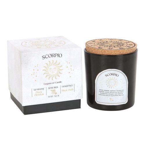 Scorpio Black Oudh Gemstone Zodiac Candle | Inspired Creative Gifts | UK Supplier