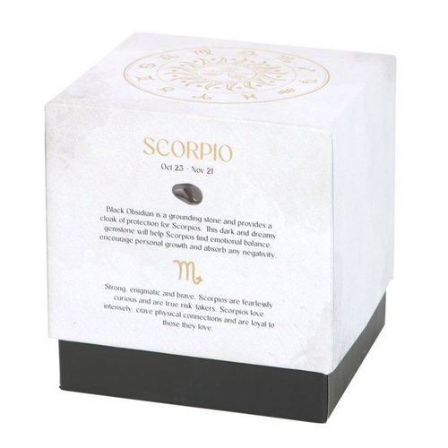 Scorpio Black Oudh Gemstone Zodiac Candle | Inspired Creative Gifts | UK Supplier