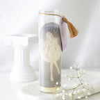 Selene Goddess Tube Candle with Amethyst Crystals | Inspired Creative Gifts | UK Supplier
