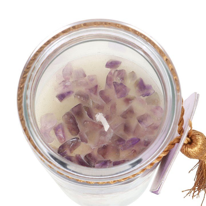 Selene Goddess Tube Candle with Amethyst Crystals | Inspired Creative Gifts | UK Supplier