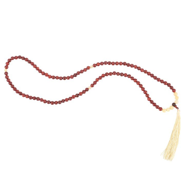 Self Confidence Rosewood & Yellow Jasper Mallah Necklace | Inspired Creative Gifts | UK Supplier