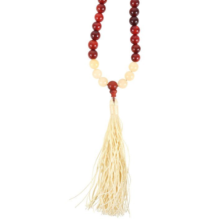 Self Confidence Rosewood & Yellow Jasper Mallah Necklace | Inspired Creative Gifts | UK Supplier