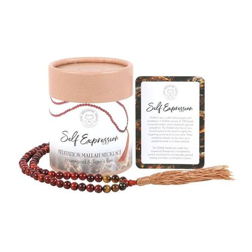 Self Expression Rosewood & Tiger's Eye Mallah Necklace | Inspired Creative Gifts | UK Supplier