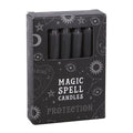 Set of 12 Black 'Protection' Spell Candles | Inspired Creative Gifts | UK Supplier
