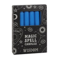 Set of 12 Blue 'Wisdom' Spell Candles | Inspired Creative Gifts | UK Supplier