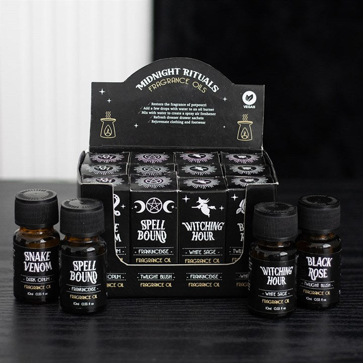 Set of 12 Midnight Rituals Fragrance Oils in Display | Inspired Creative Gifts | UK Supplier