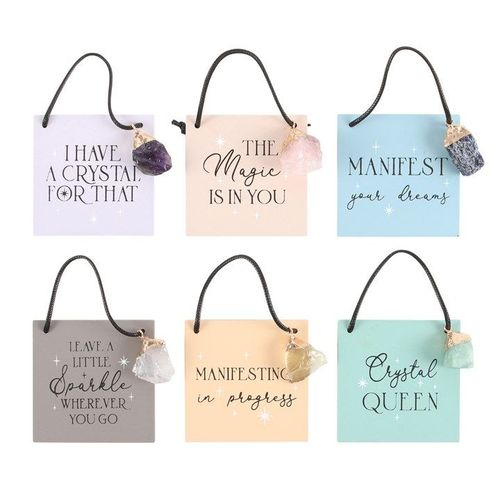 Set of 12 Modern Magic Hanging Signs | Inspired Creative Gifts | UK Supplier