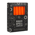 Set of 12 Orange 'Confidence' Spell Candles | Inspired Creative Gifts | UK Supplier