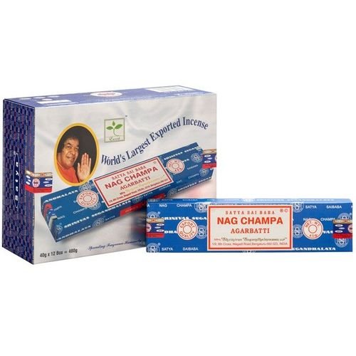 Set of 12 Packets of 40g Sai Baba Nagchampa Incense Sticks | Inspired Creative Gifts | UK Supplier