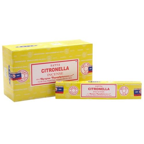 Set of 12 Packets of Citronella Incense Sticks by Satya | Inspired Creative Gifts | UK Supplier