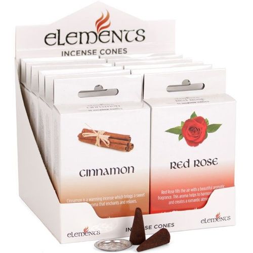 Set of 12 Packets of Elements Incense Cones Mixed Fragrances | Inspired Creative Gifts | UK Supplier
