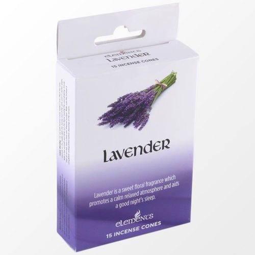 Set of 12 Packets of Elements Lavender Incense Cones | Inspired Creative Gifts | UK Supplier