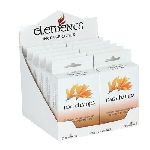 Set of 12 Packets of Elements Nag Champa Incense Cones | Inspired Creative Gifts | UK Supplier