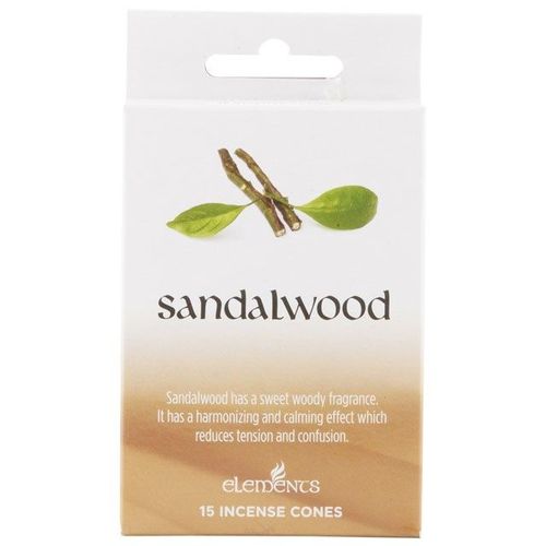 Set of 12 Packets of Elements Sandalwood Incense Cones | Inspired Creative Gifts | UK Supplier