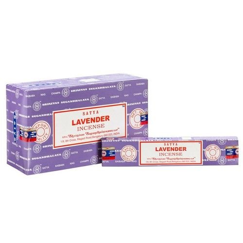 Set of 12 Packets of Lavender Incense Sticks by Satya | Inspired Creative Gifts | UK Supplier