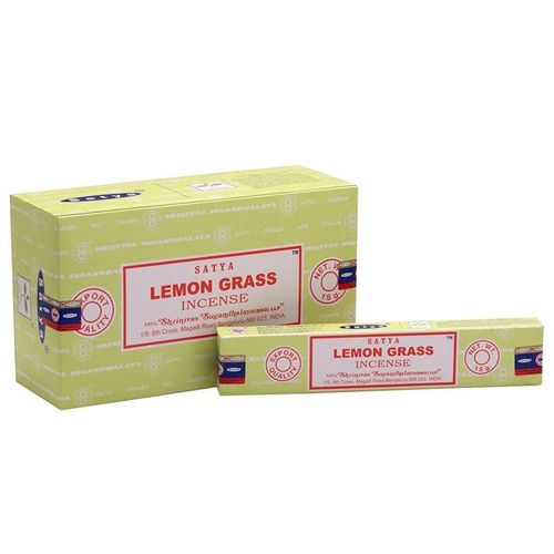 Set of 12 Packets of Lemongrass Incense Sticks by Satya | Inspired Creative Gifts | UK Supplier