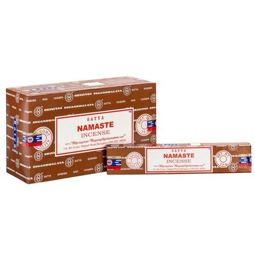 Set of 12 Packets of Namaste Incense Sticks by Satya | Inspired Creative Gifts | UK Supplier