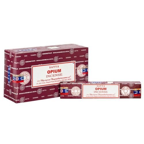 Set of 12 Packets of Opium Incense Sticks by Satya | Inspired Creative Gifts | UK Supplier