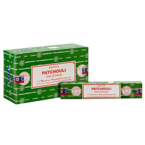 Set of 12 Packets of Patchouli Incense Sticks by Satya | Inspired Creative Gifts | UK Supplier